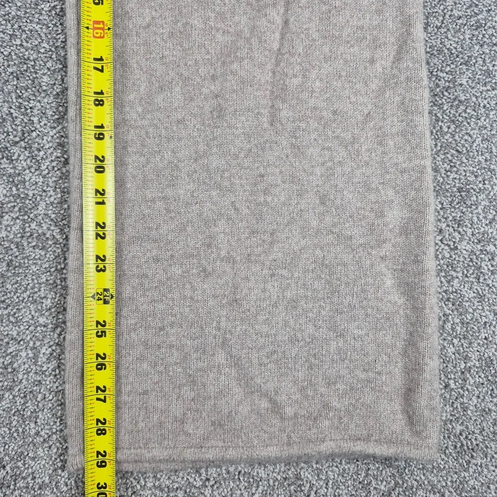 SKIMS Wool Cashmere Foldover Pants Womens Medium Taupe Wide Leg Cozy Lounge